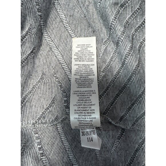 Chico's Womens Gray Textured Knit Tunic Top With Elbow Sleeves Size 3 US XL - Picture 7 of 8